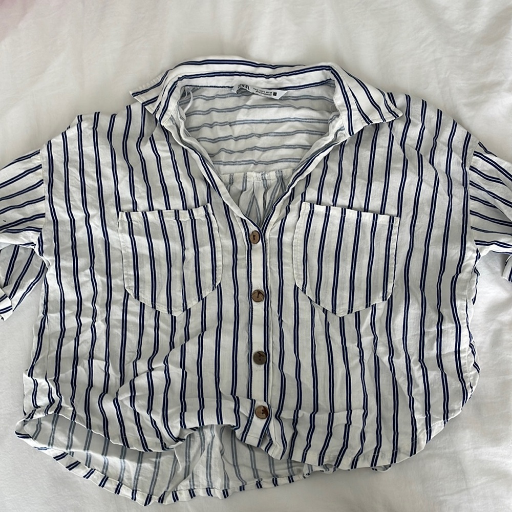 Zara linen crop